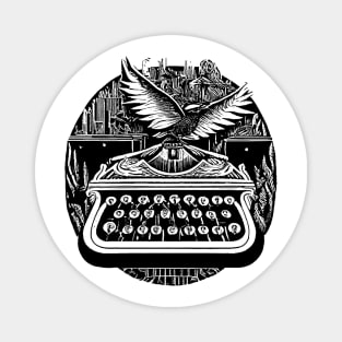 The Typewriter and the Bird Magnet